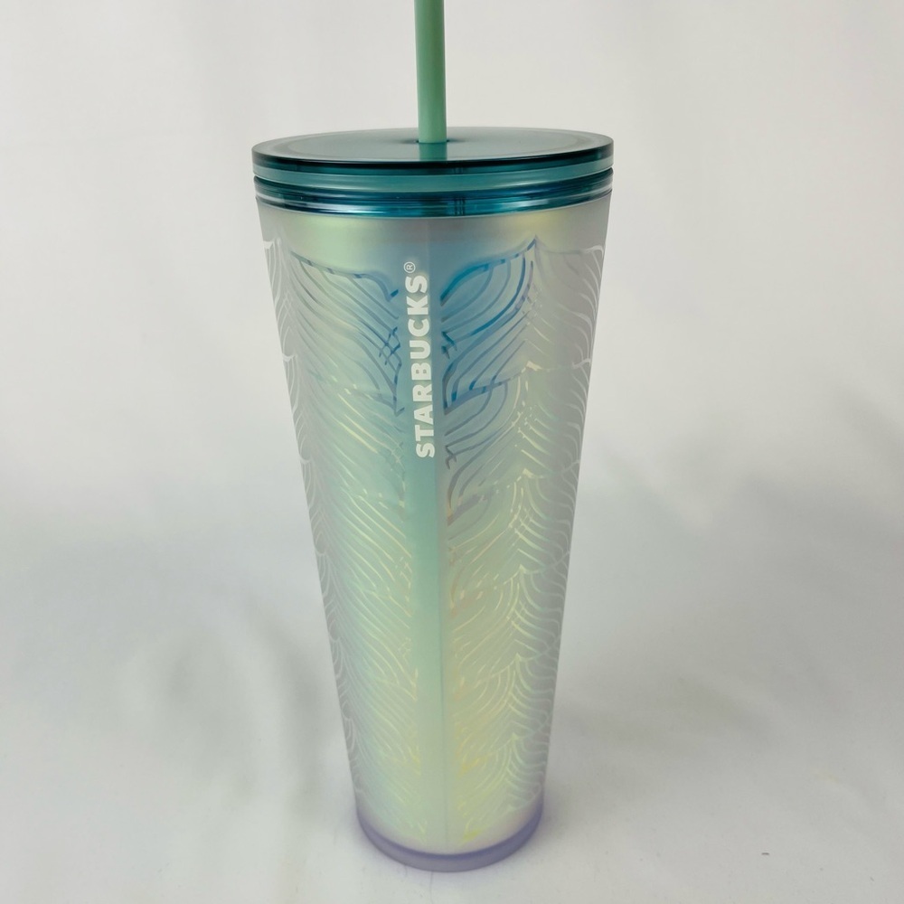 NWT Starbucks 50th Anniversary Frosted Siren Tail Venti 24oz Cold Cup Tumbler
